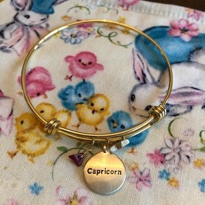 Capricorn charm bangle